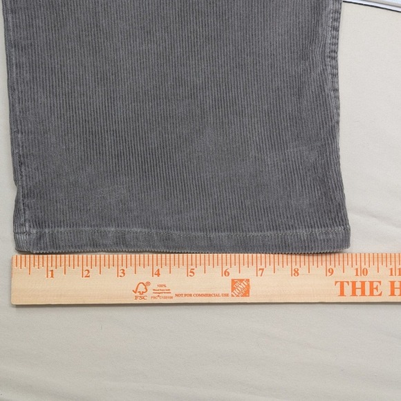 Eddie Bauer Mens Corduroy Pants Grey Straight Leg 100% Cotton 35x30 D3753725 - Picture 10 of 14